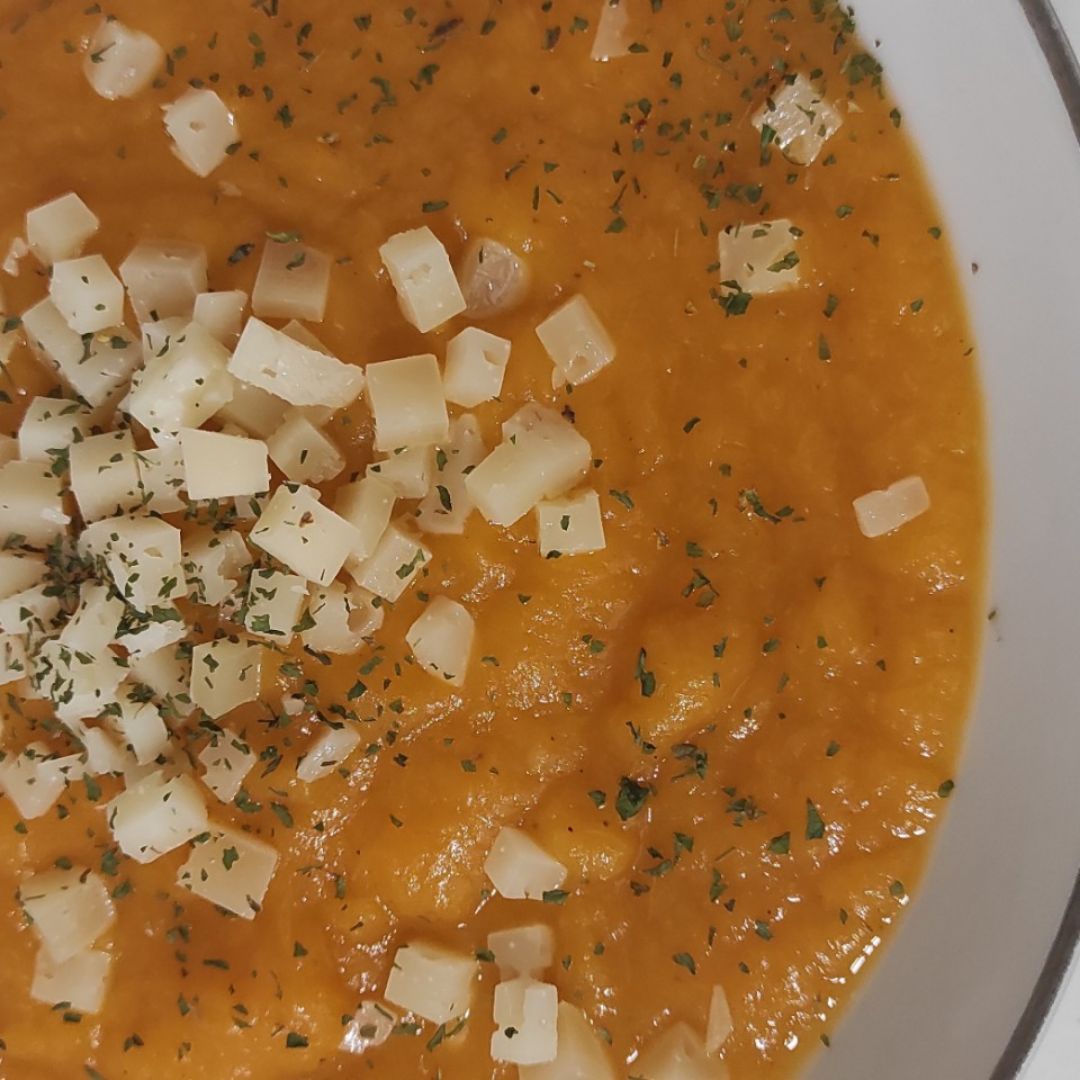 Crema de boniato 🍠con queso viejo🧀 Crema de boniato 🍠con queso viejo🧀