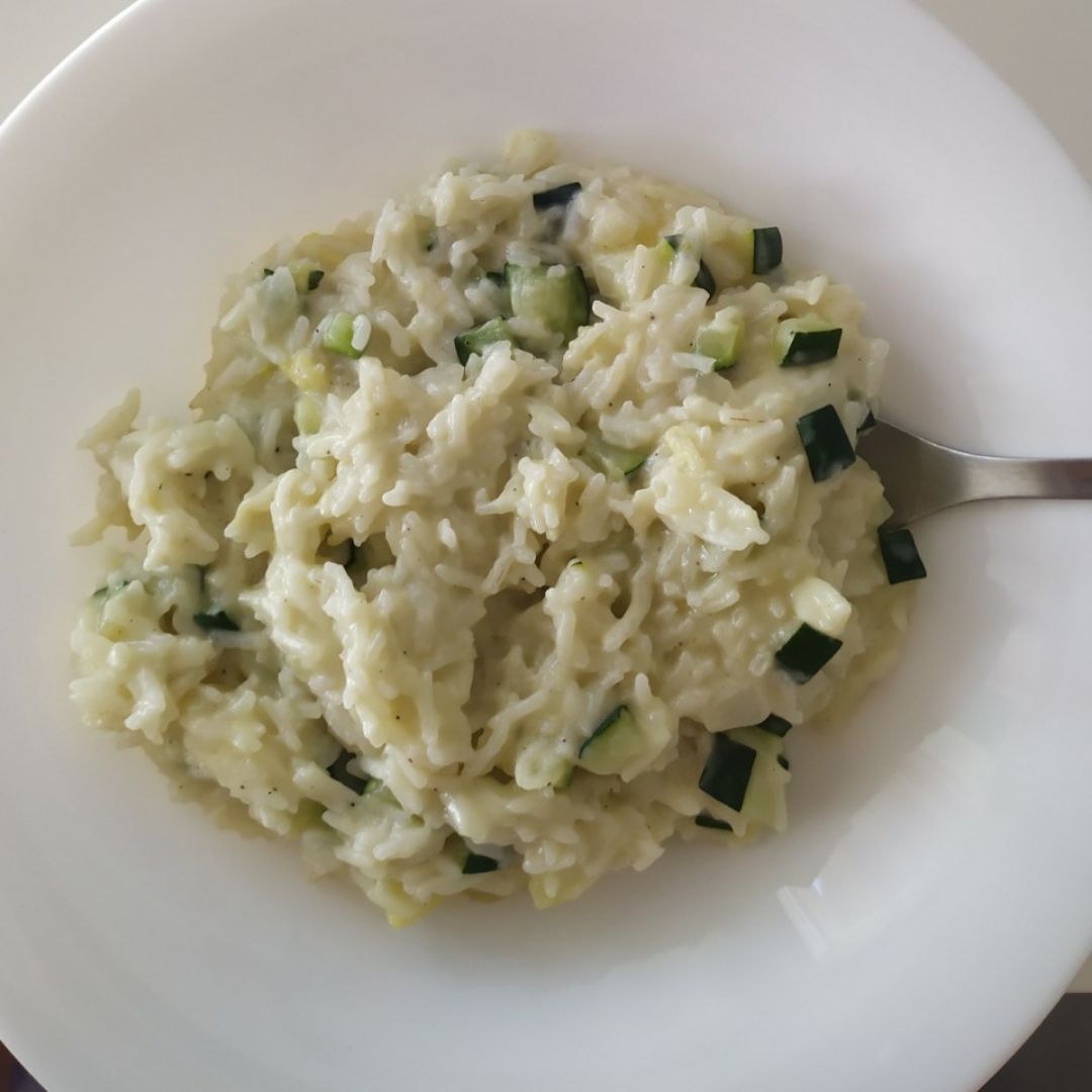 Risotto de calabacín y queso Risotto de calabacín y queso