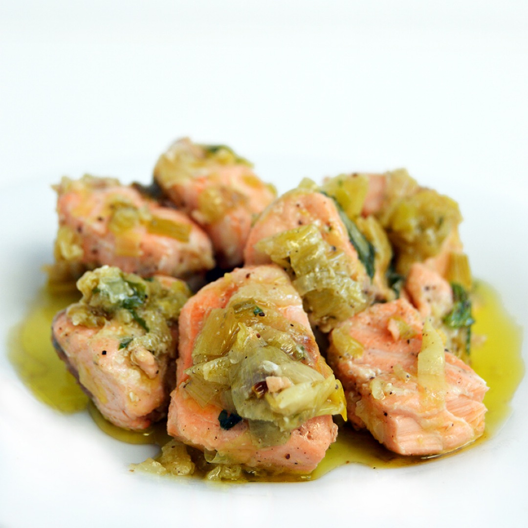 Salmon encebollado