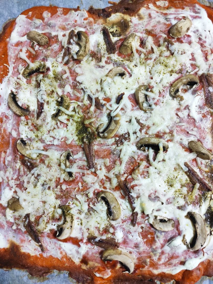 Masa pizza pimientos piquillo 🌶️