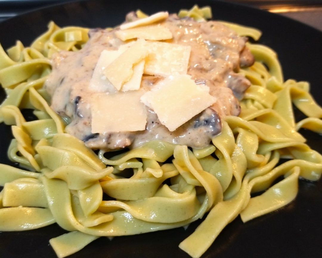 Carbonara de champiñones Carbonara de champiñones