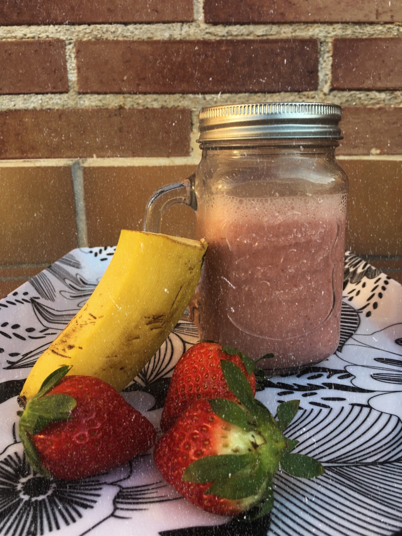 Batido de fresas y plátano 🍓🍌