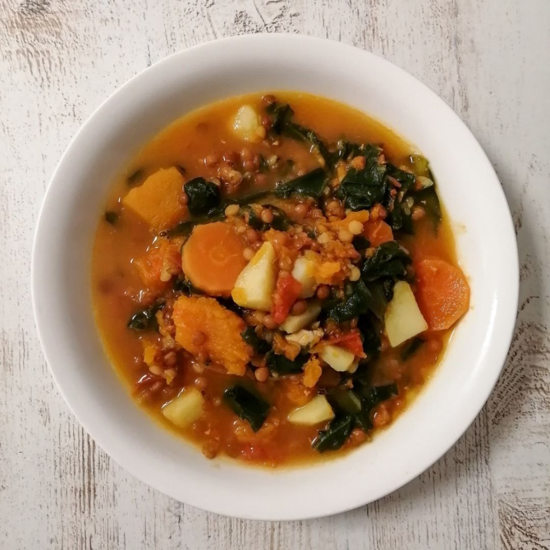 Lentejas con calabaza Lentejas con calabaza