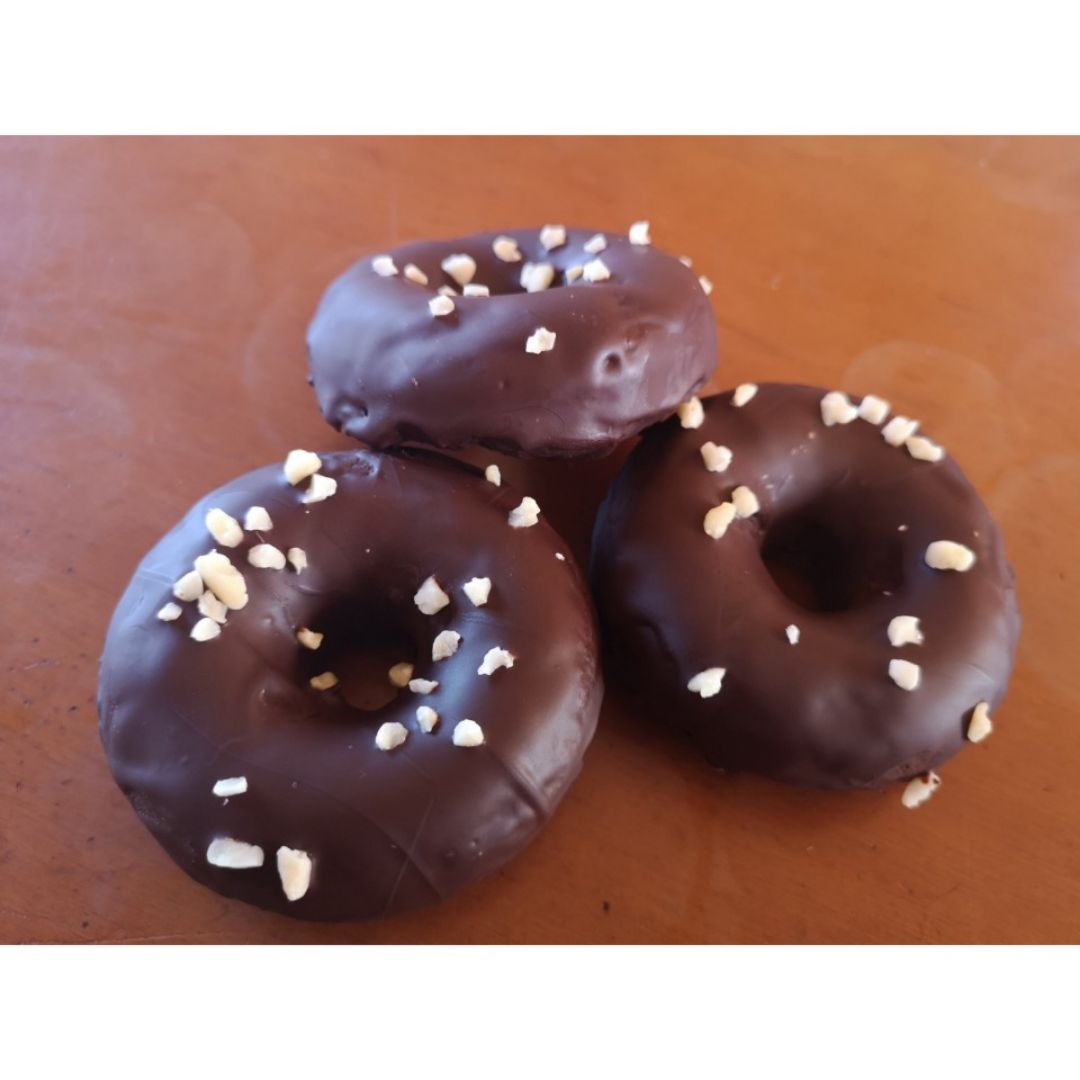 Donuts de calabaza y chocolate