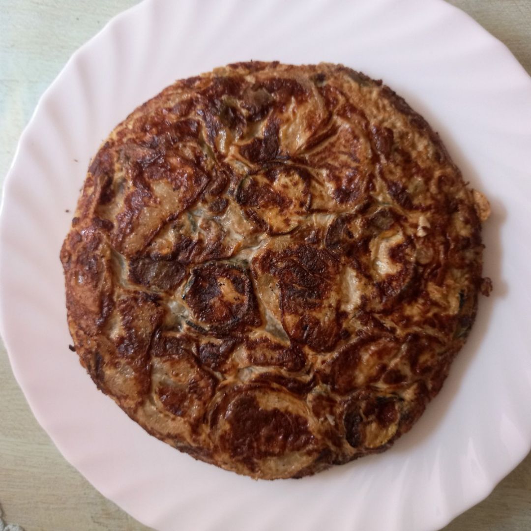 Tortilla de papa y calabacín crujiente Paso 6 Tortilla de papa y calabacín crujiente Paso 6