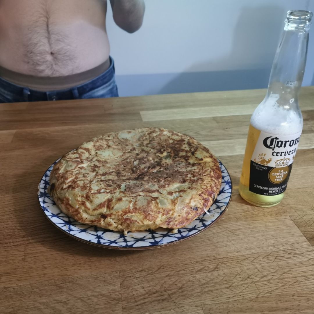 Tortilla de patatas con cebolla Tortilla de patatas con cebolla