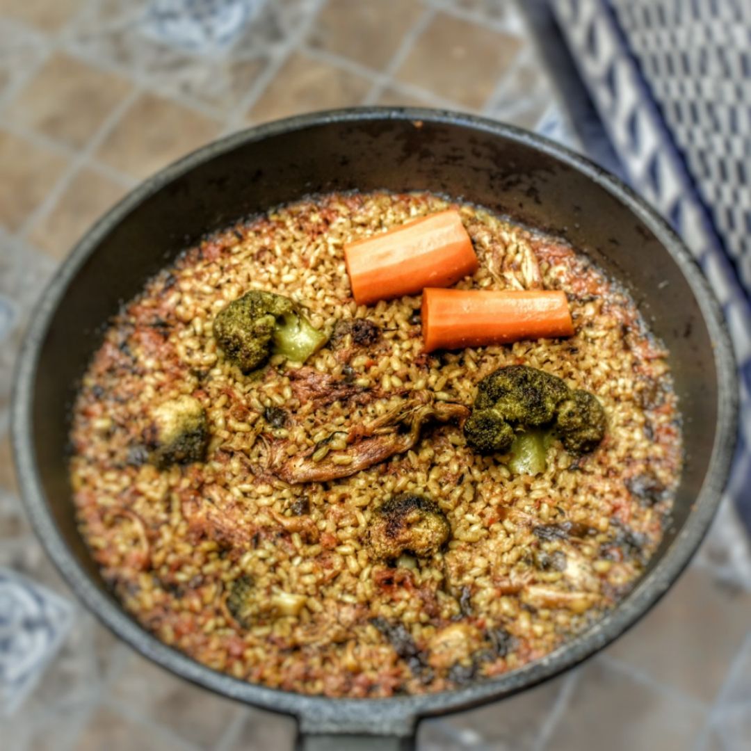 Arroz con pollo, brocoli curry y tomillo Paso 8 Arroz con pollo, brocoli curry y tomillo Paso 8