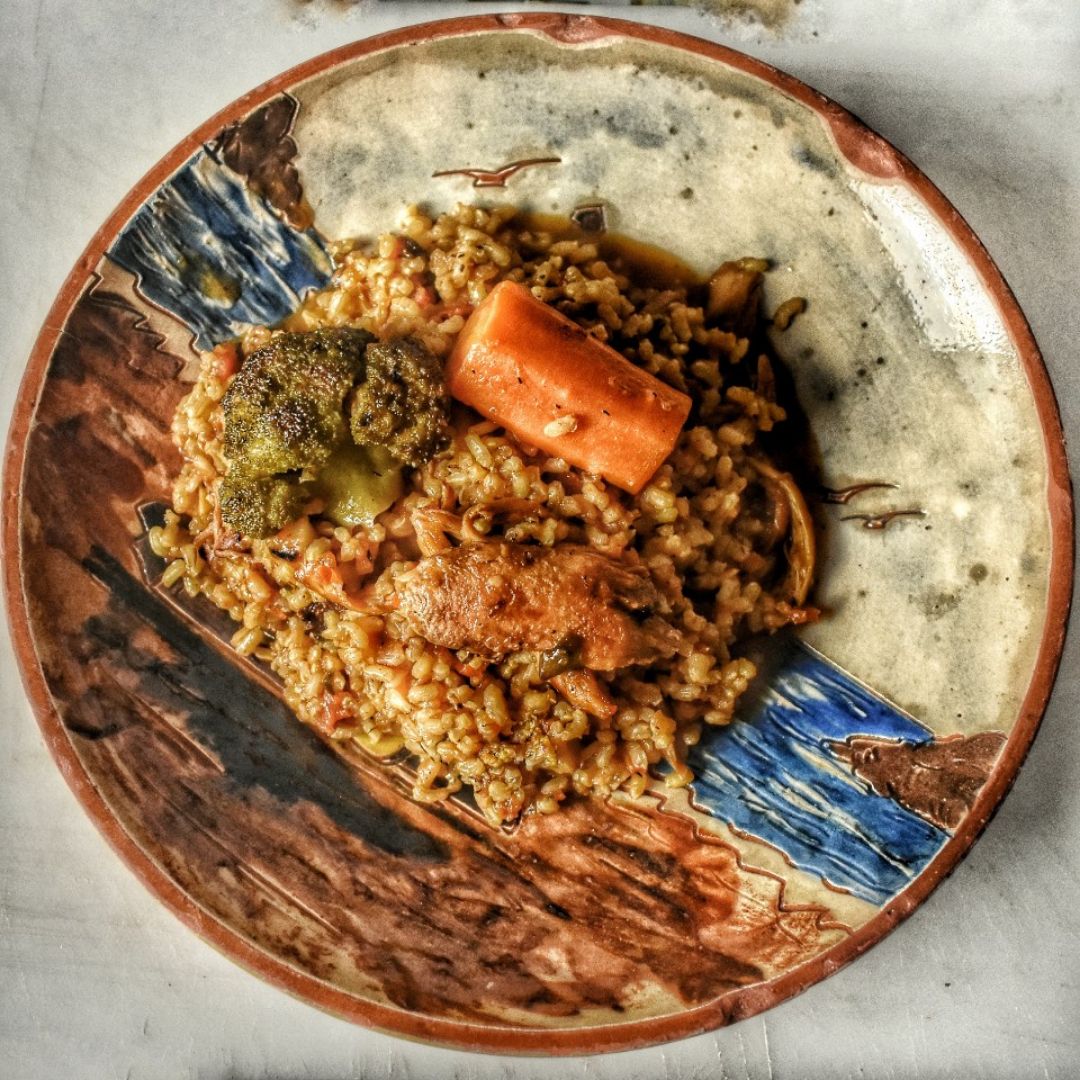 Arroz con pollo, brocoli curry y tomillo Paso 9 Arroz con pollo, brocoli curry y tomillo Paso 9