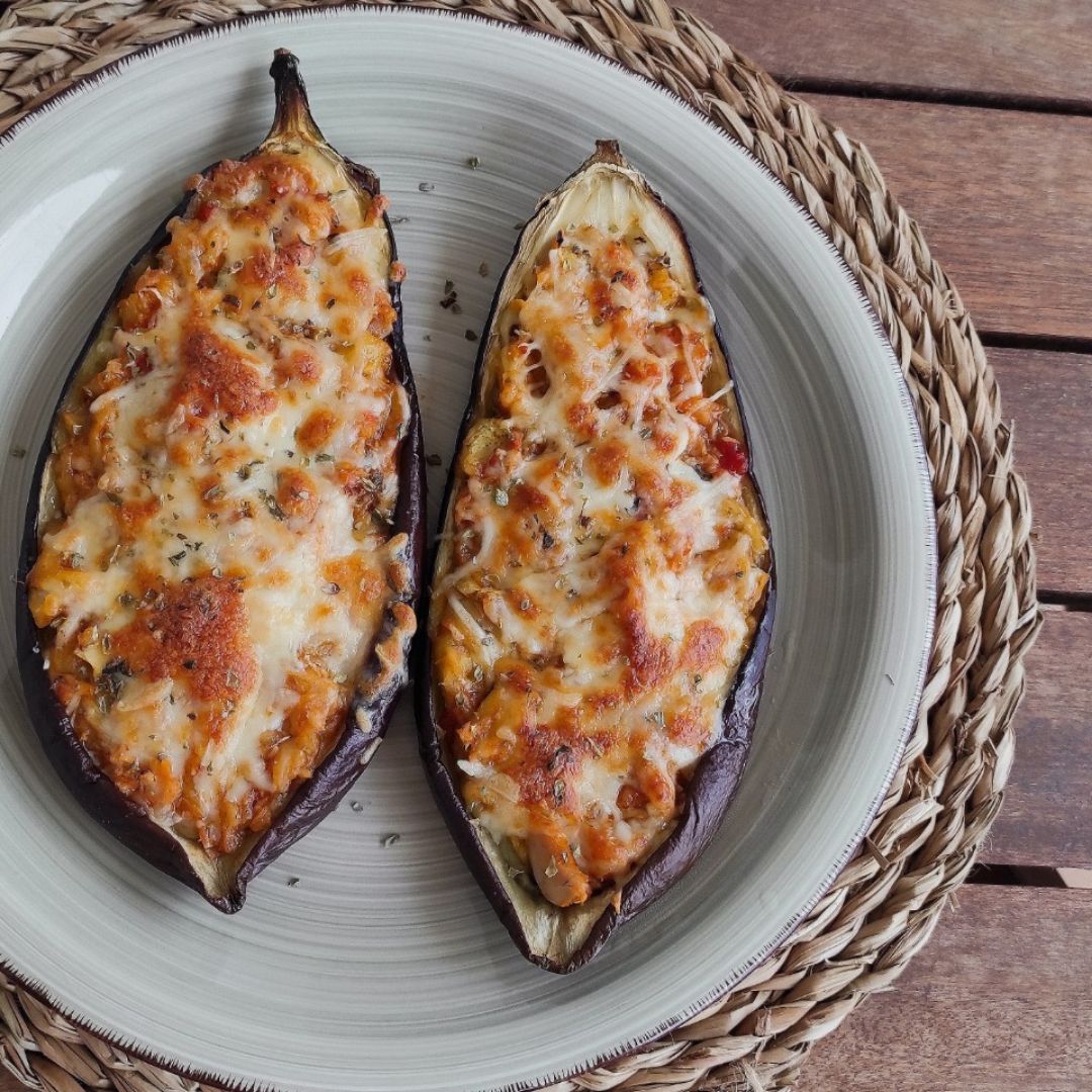 Berenjenas rellenas de atún 😋🍆 Berenjenas rellenas de atún 😋🍆