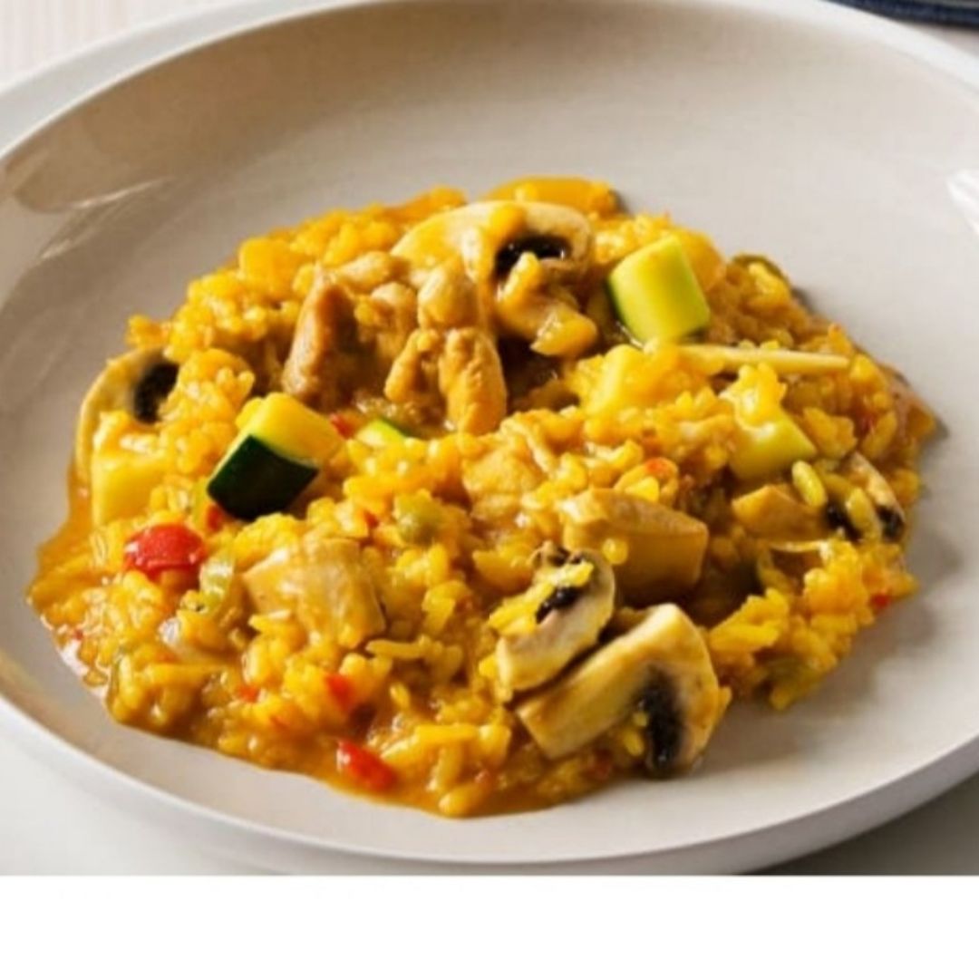 Arroz cremoso de pollo y verduras Arroz cremoso de pollo y verduras