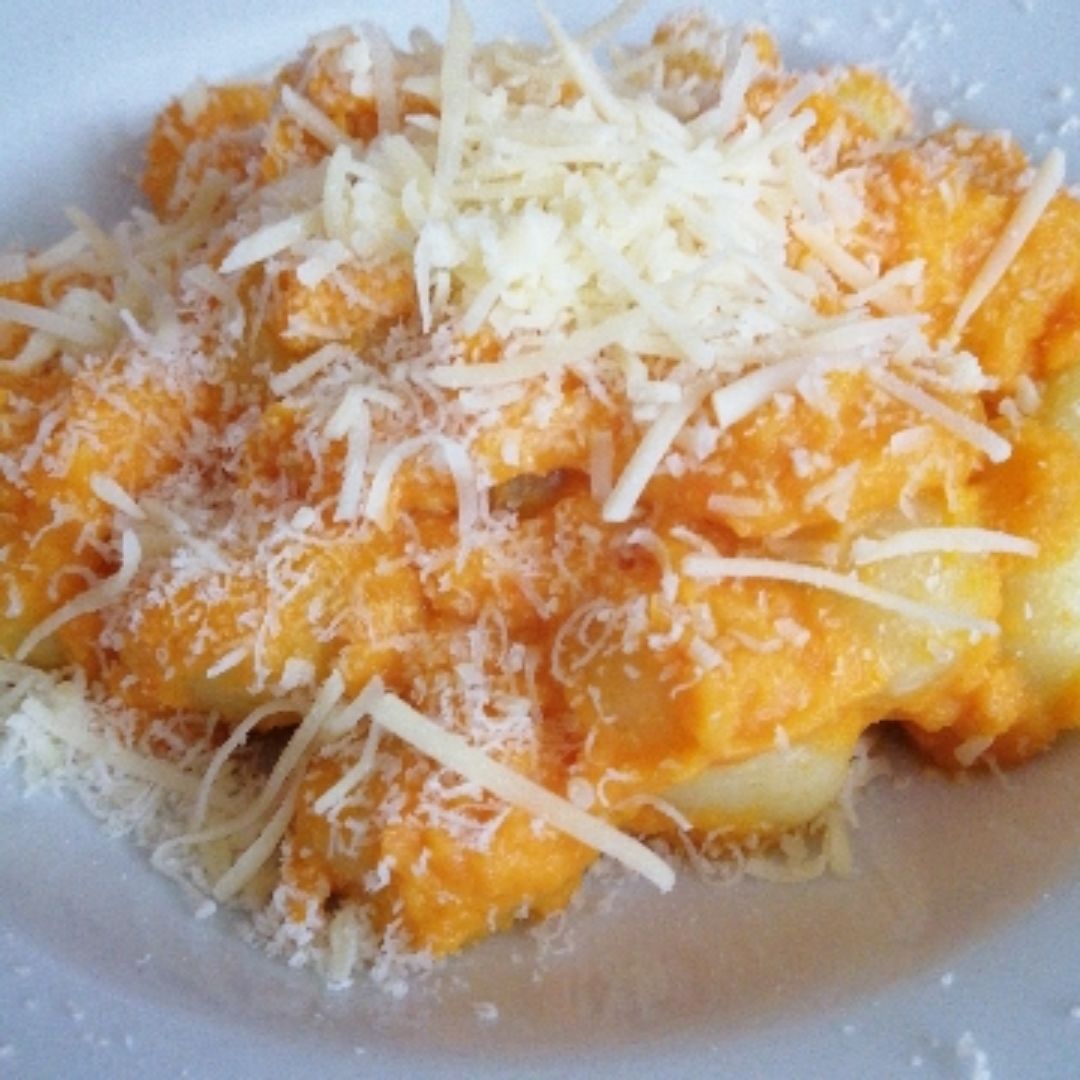 Ñoquis con salsa de zanahoria Ñoquis con salsa de zanahoria