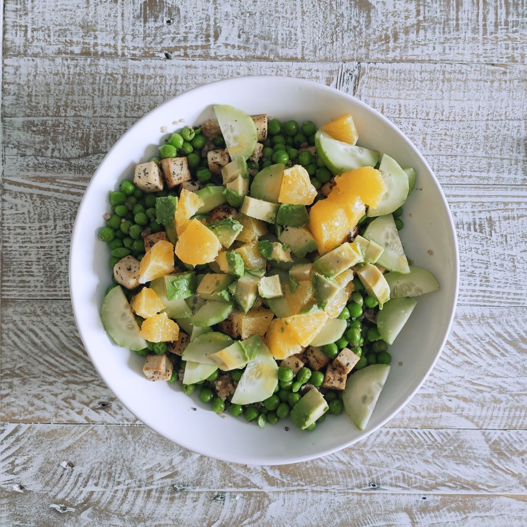 Ensalada de guisantes y quinoa