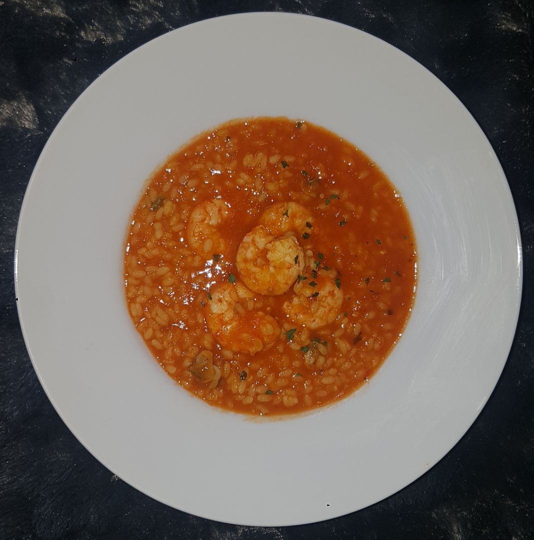 Arroz meloso de langostinos Arroz meloso de langostinos