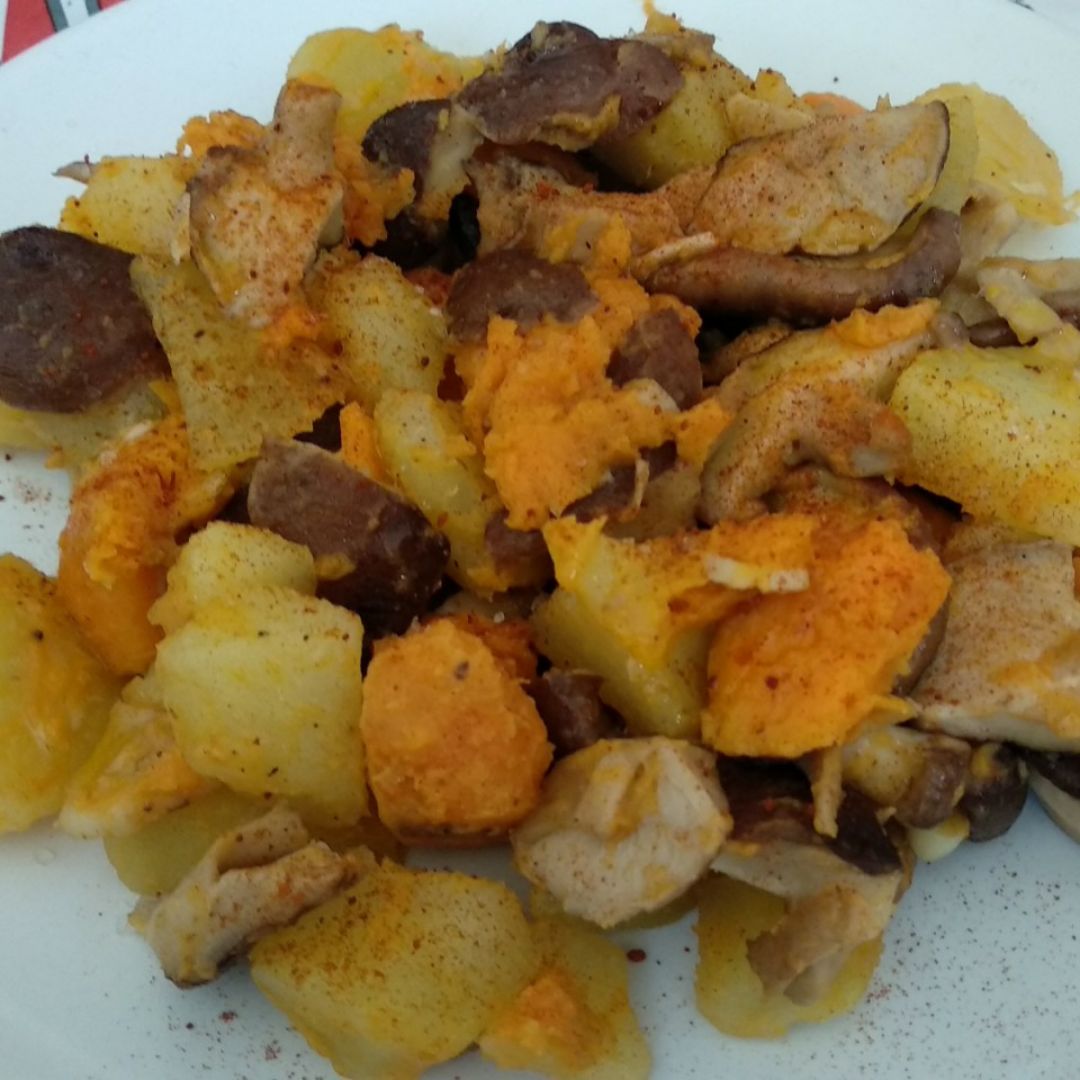 Setas shiitake a la gallega Setas shiitake a la gallega