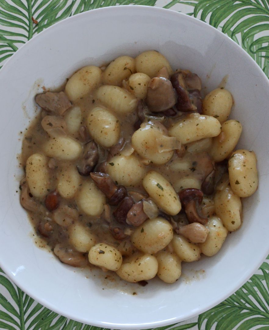 Gnocchis con setas Gnocchis con setas