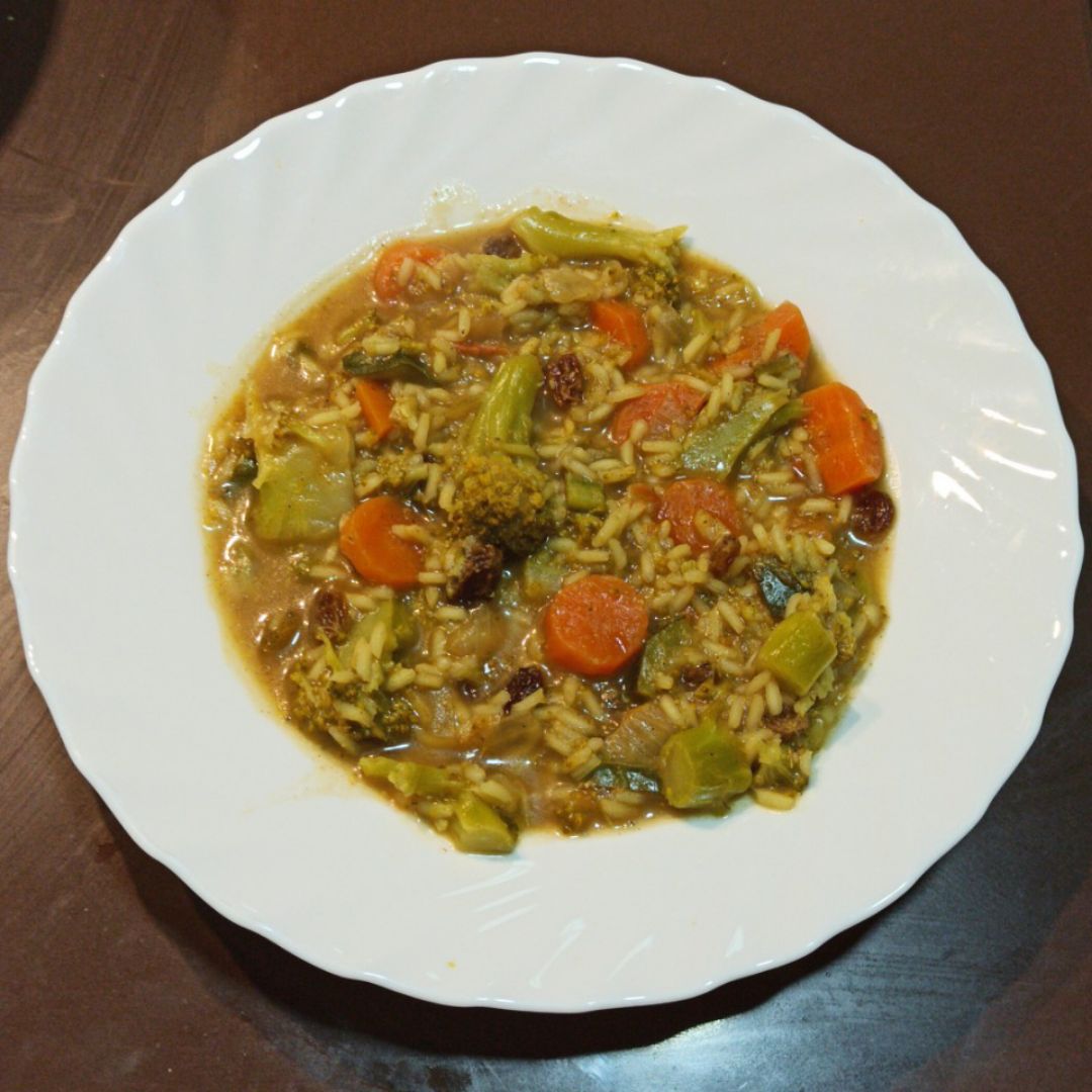 Tajin de verduras con arroz