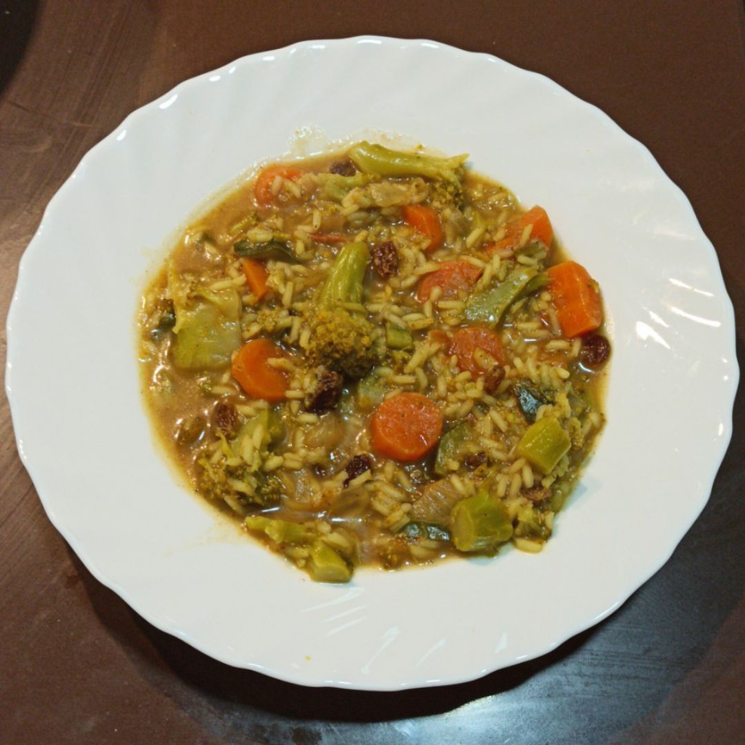 Tajin de verduras con arroz Tajin de verduras con arroz