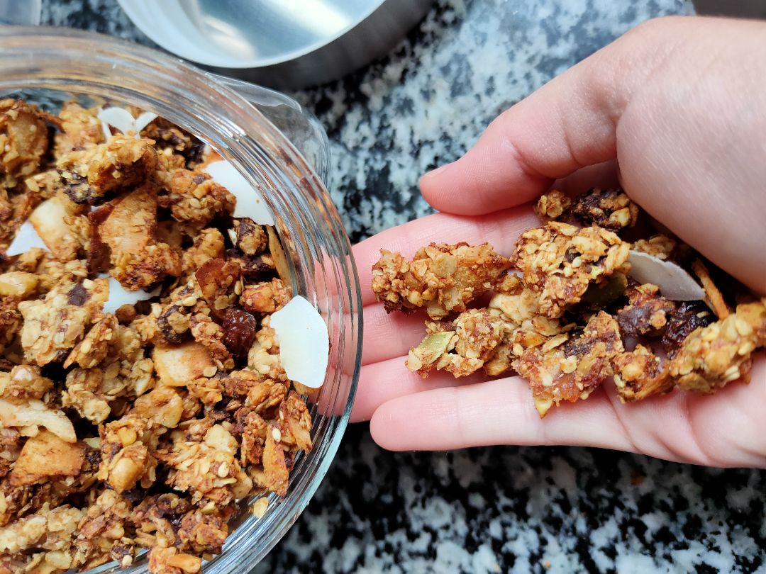 Granola crujiente de coco Granola crujiente de coco
