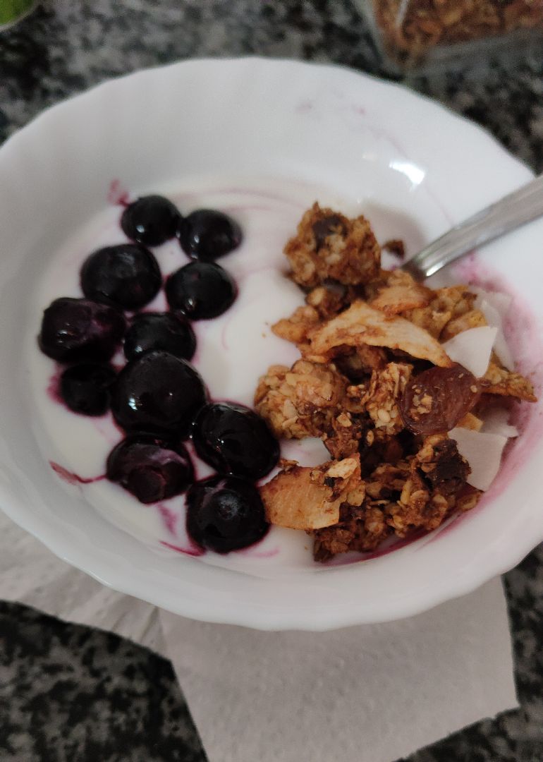 Granola crujiente de coco Paso 2 Granola crujiente de coco Paso 2
