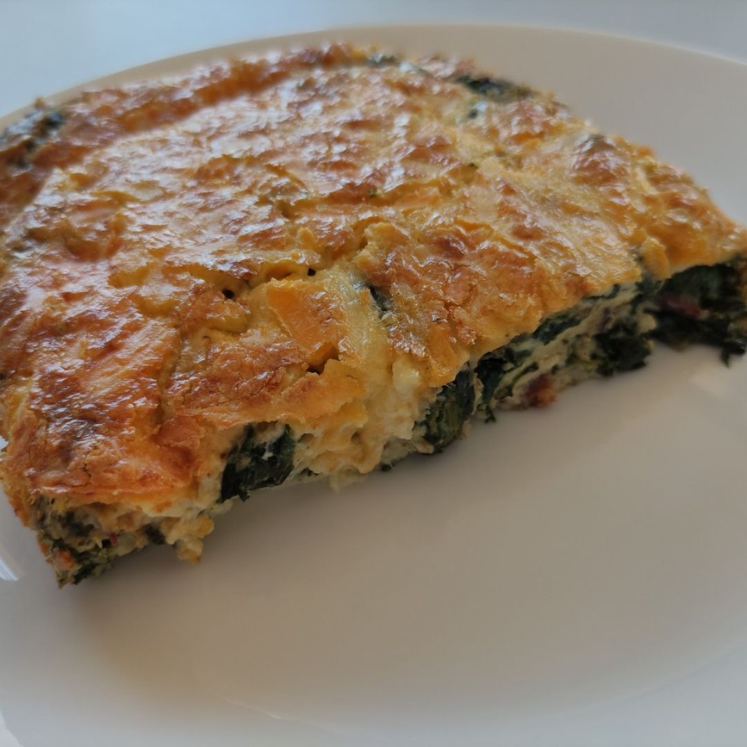 Frittata de espinaca y jamón keto Frittata de espinaca y jamón keto