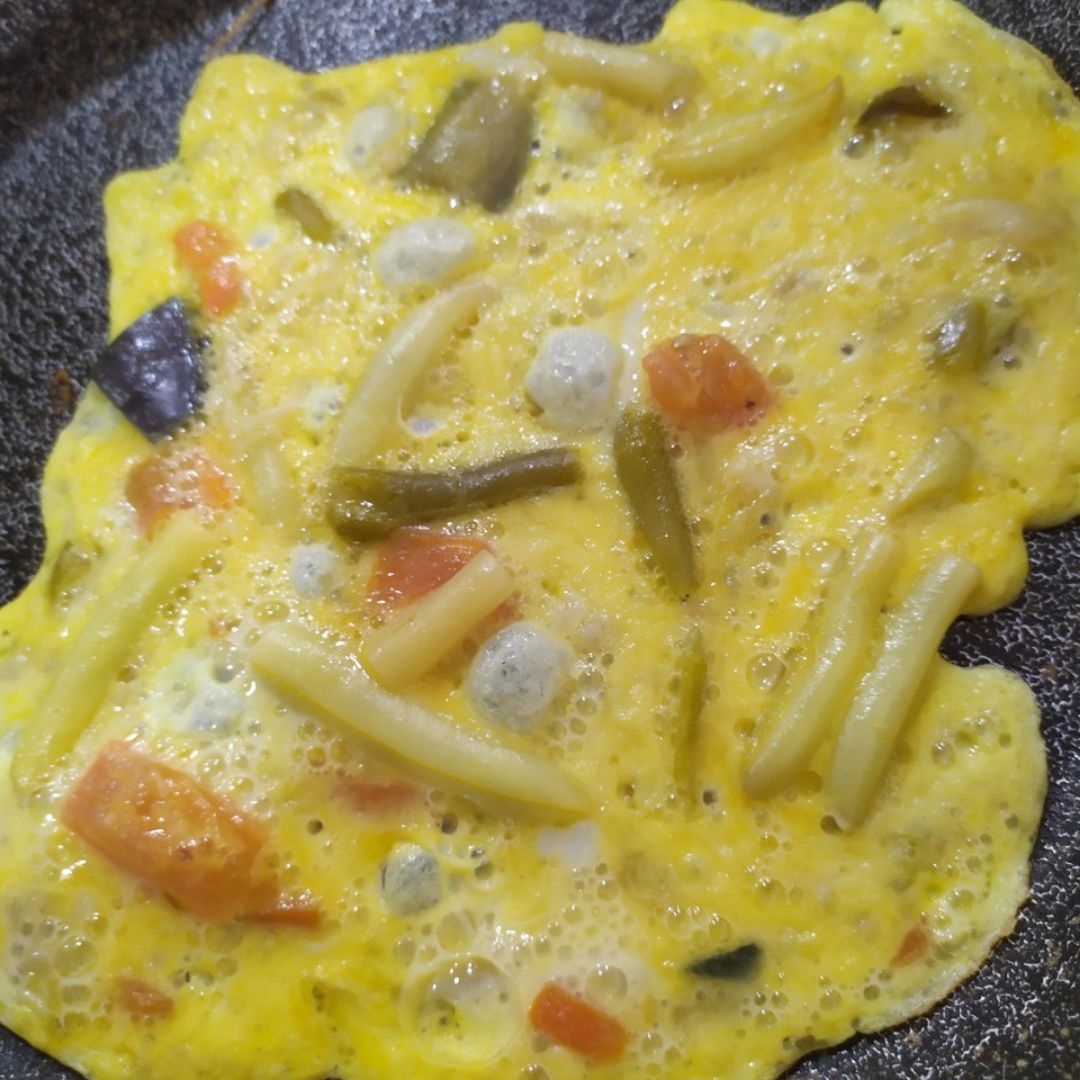 Tortilla de un 🥚rellena de verduras Paso 0 Tortilla de un 🥚rellena de verduras Paso 0