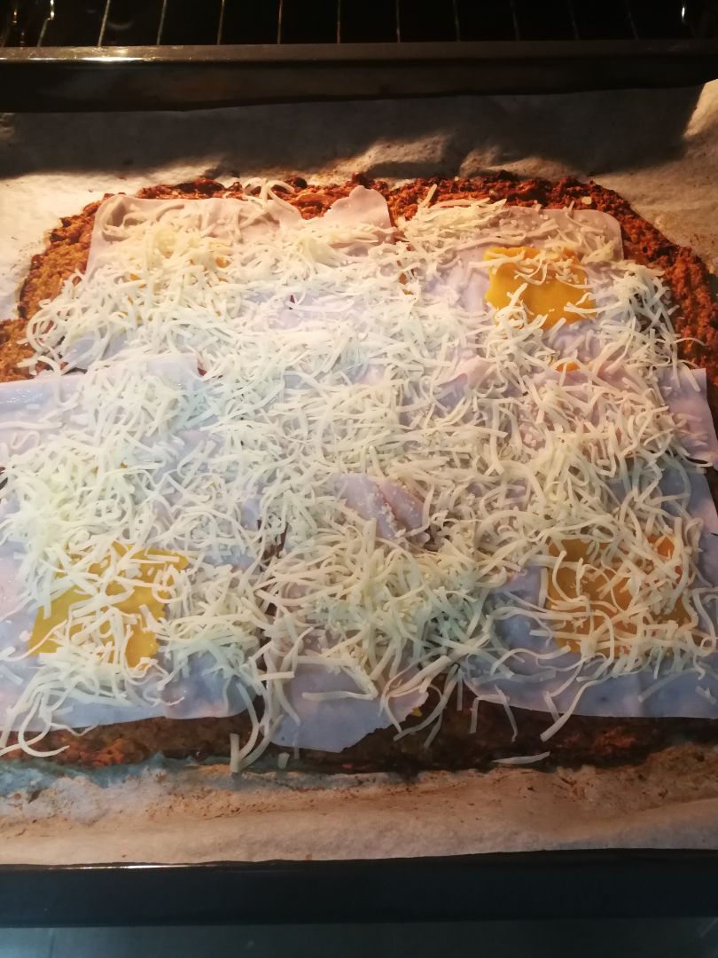 Pizza con base de calabaza ♥️ Paso 2 Pizza con base de calabaza ♥️ Paso 2