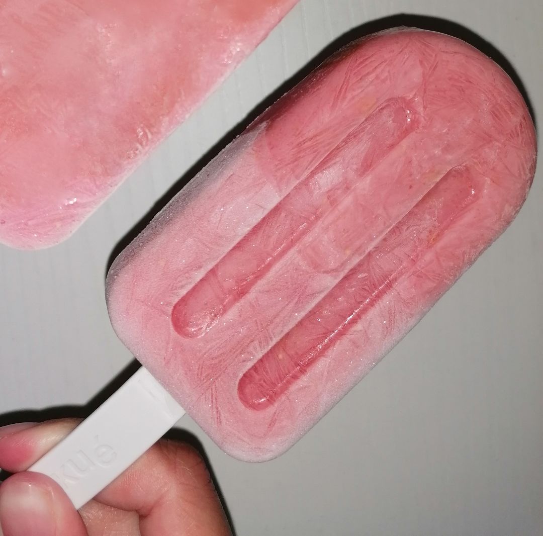 🍦Polos saludables de fresa y plátano🍦 🍦Polos saludables de fresa y plátano🍦