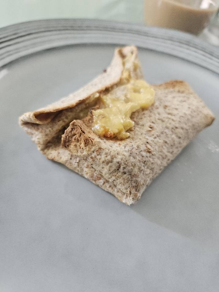 Wrap de platano y chocolate