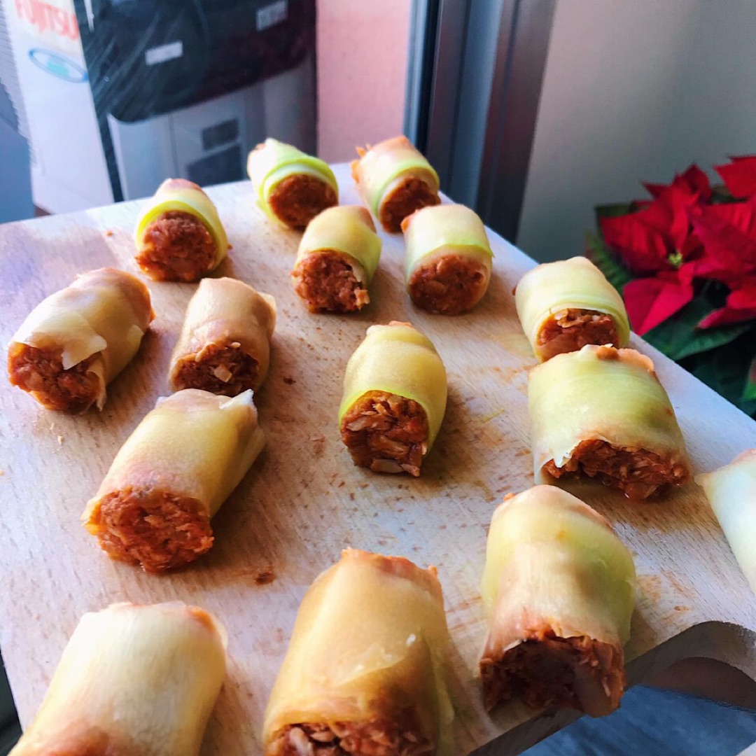 Bocaditos navideños de calabacín y atún 🎄  Paso 2