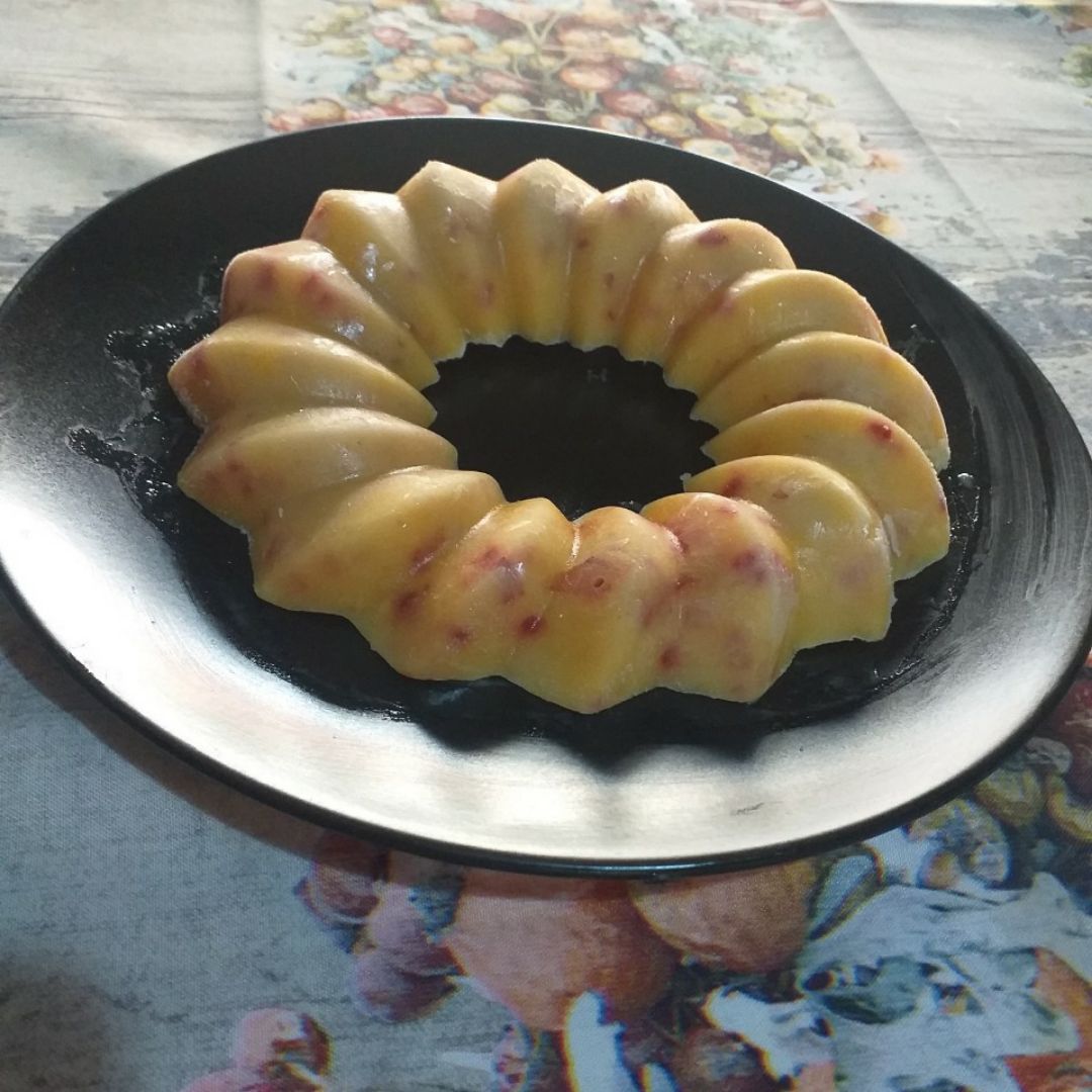 Helado de platano, nectarina y yogur