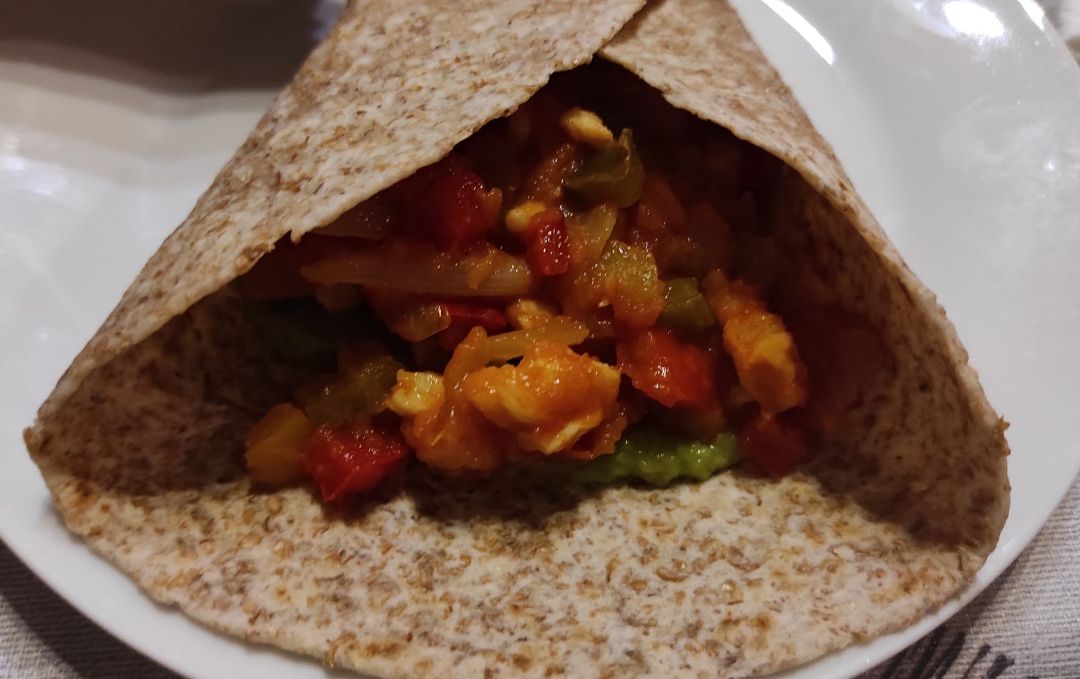 Fajitas de verduras y pollo Fajitas de verduras y pollo