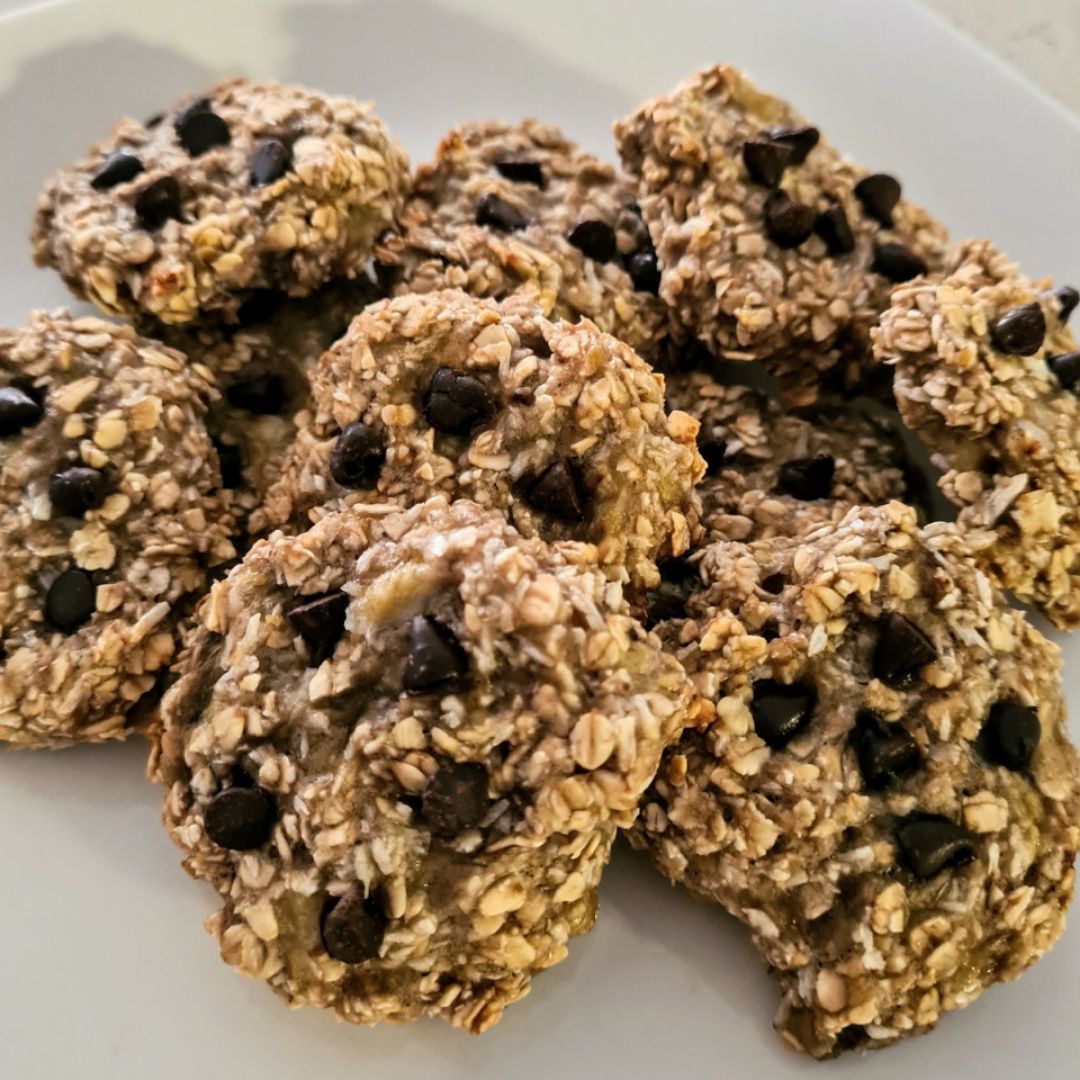 Galletas de avena platano y coco Galletas de avena platano y coco