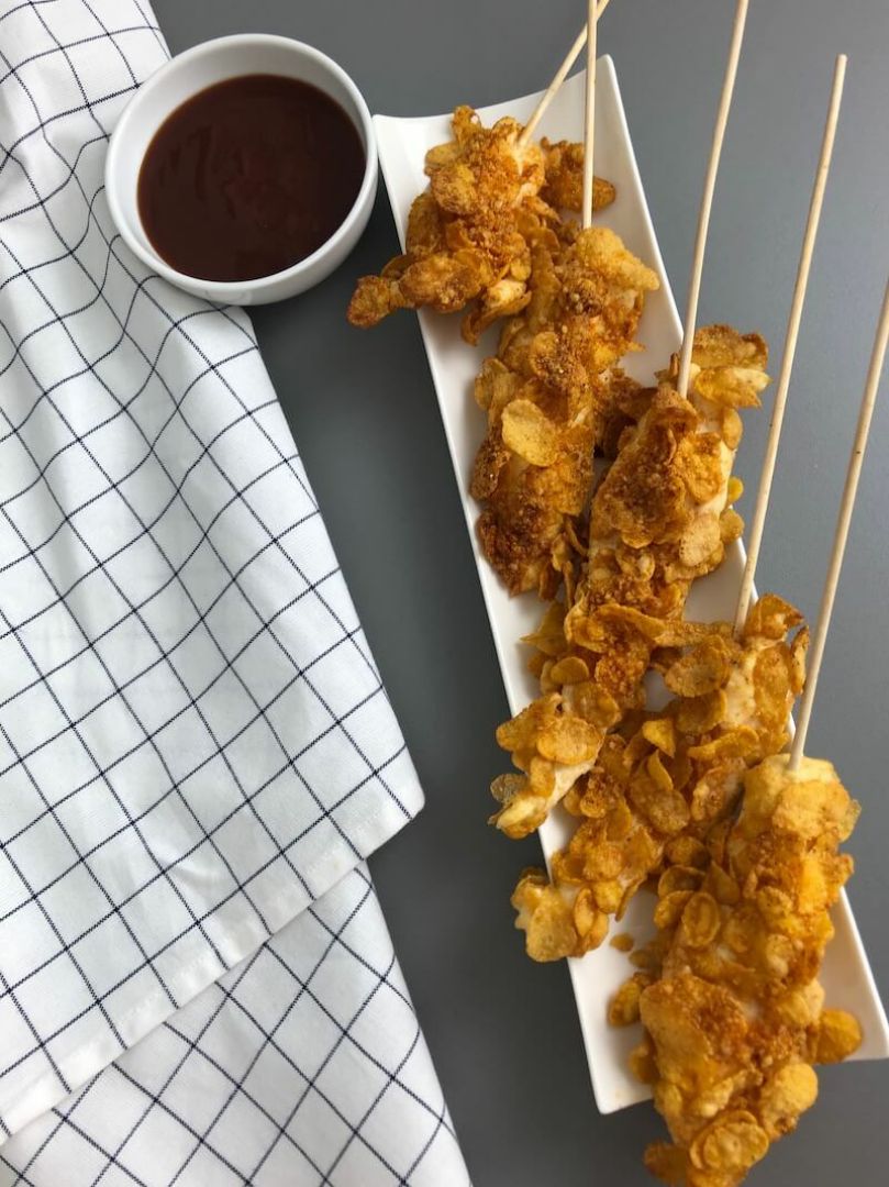 Fingers de pollo sin freír, sin huevo y sin gluten Fingers de pollo sin freír, sin huevo y sin gluten
