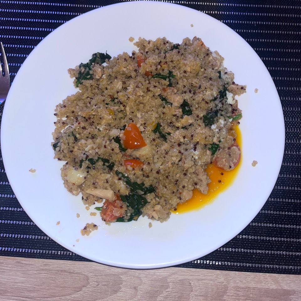 Quinoa con atún y huevo 