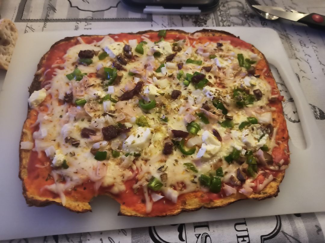 Pizza con base de coliflor Pizza con base de coliflor