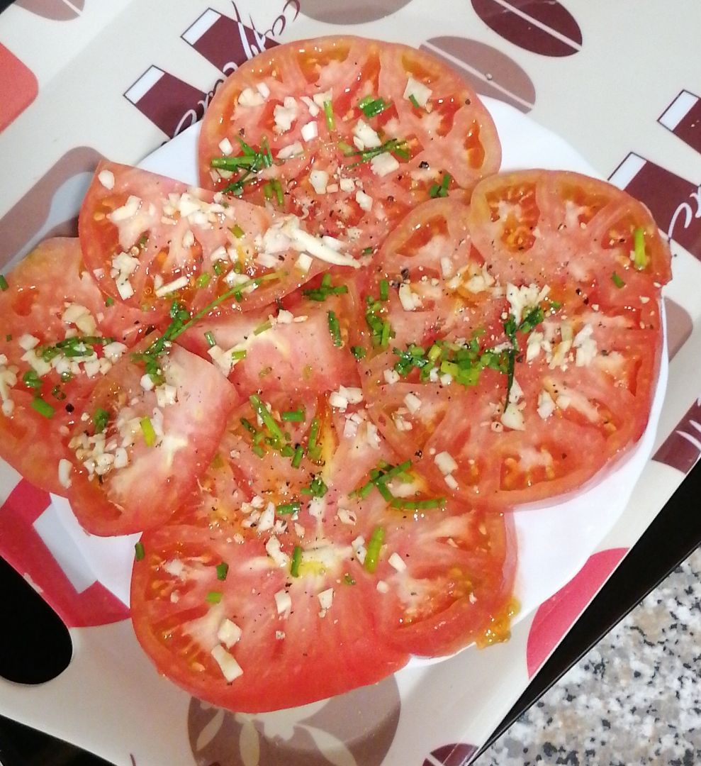 Tomate aliñado Paso 1 Tomate aliñado Paso 1