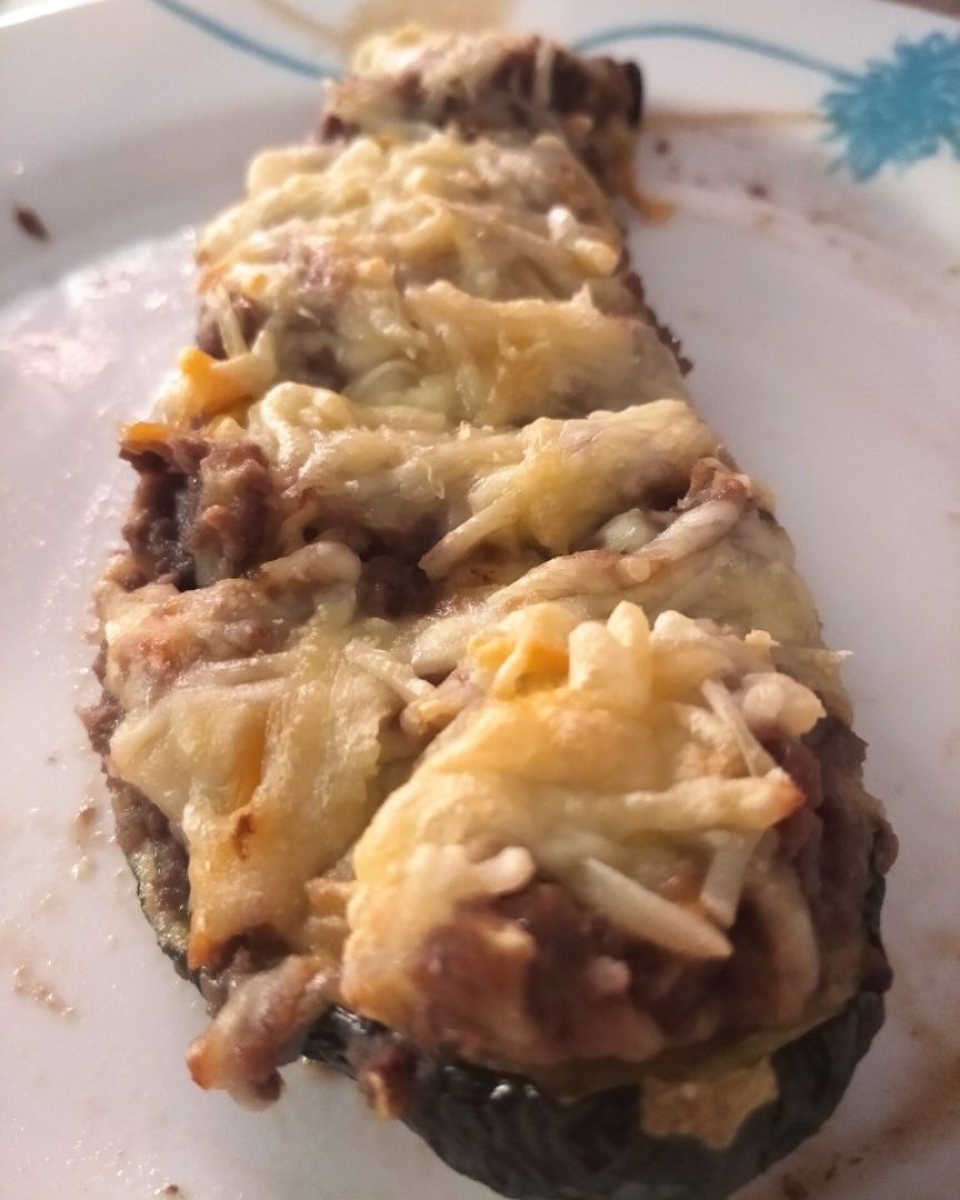 Calabacín relleno de lentejas Calabacín relleno de lentejas