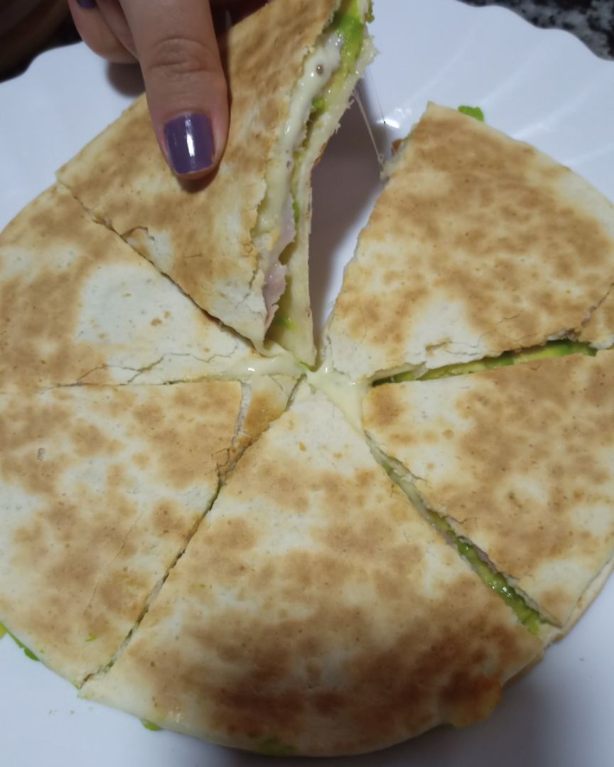 Quesadilla con aguacate Paso 2 Quesadilla con aguacate Paso 2