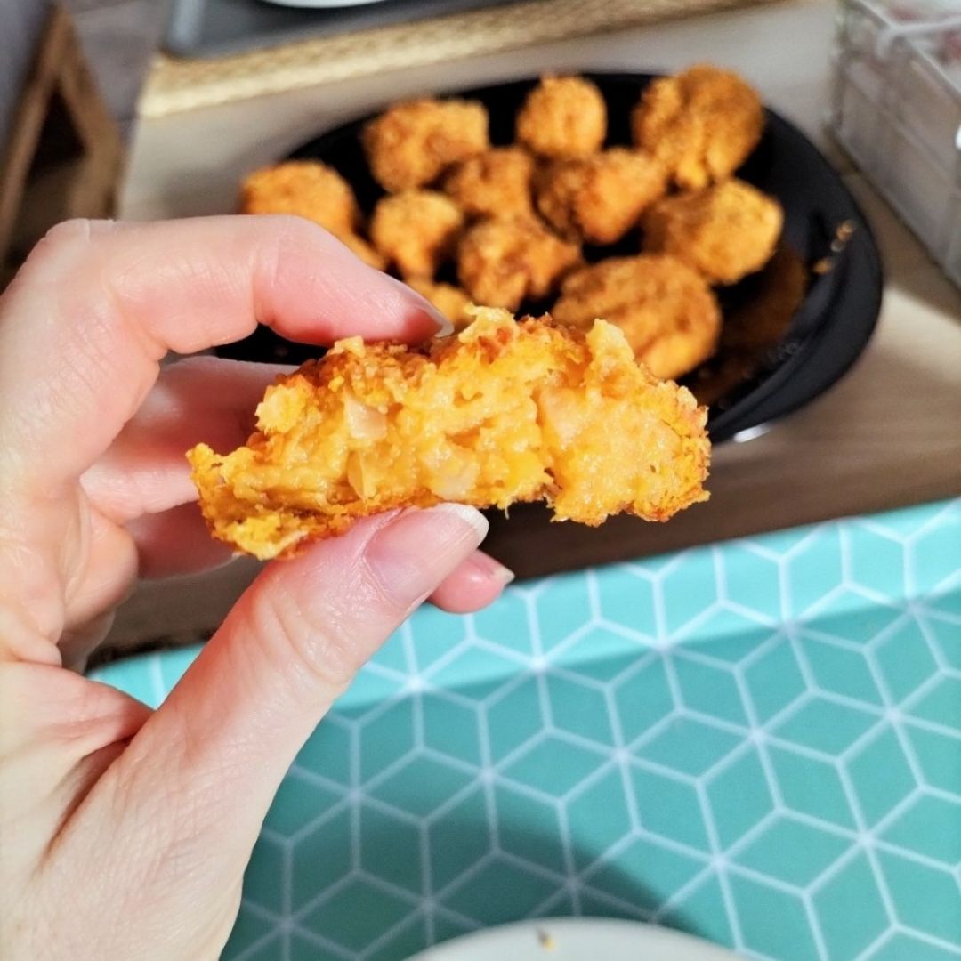 Croquetas de Calabaza y queso azul (rebozadas en corn flakes) Paso 4