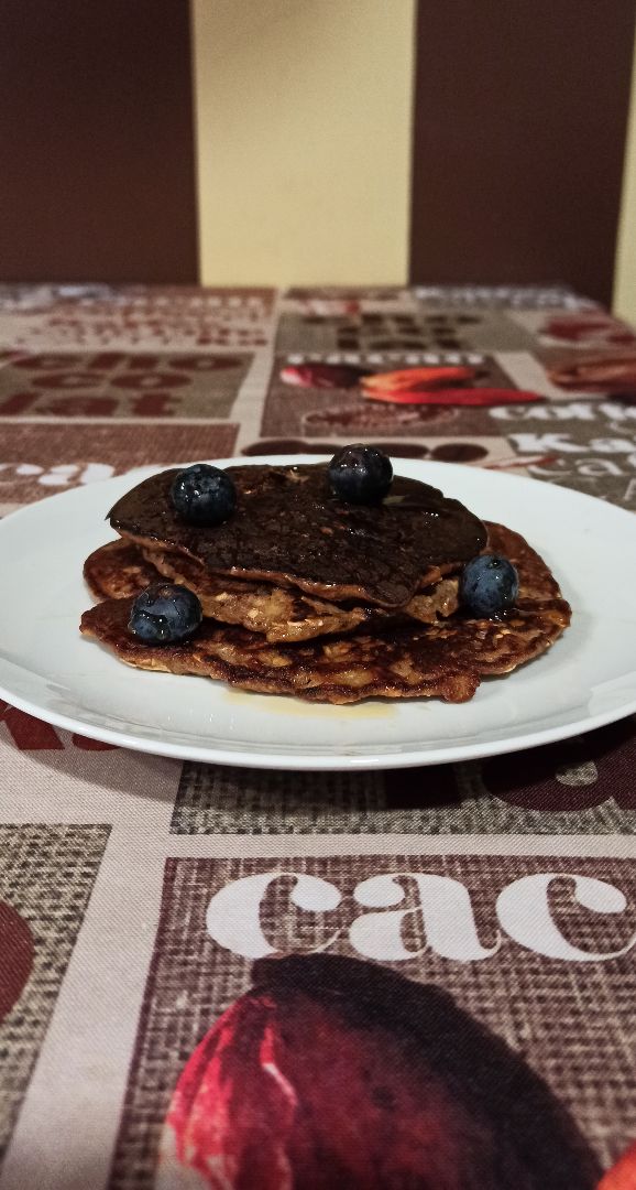 Pancakes de plátano, avena y cacao Pancakes de plátano, avena y cacao