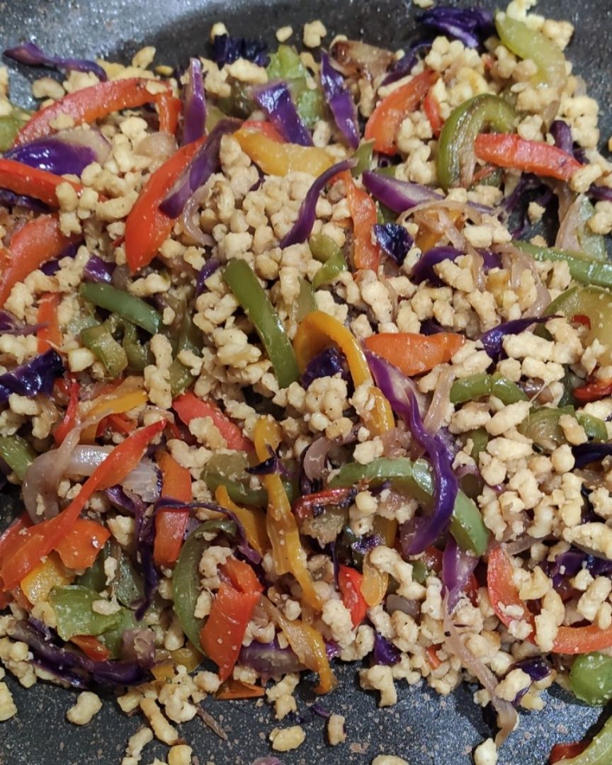 Fideos de arroz con lombarda y Cía. 🍜 Paso 3