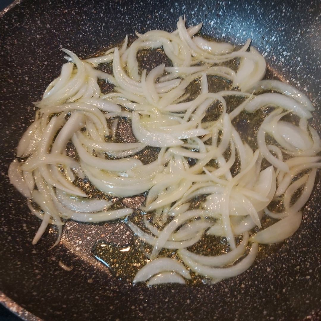 Pollo al curry con arroz integral.  Paso 0