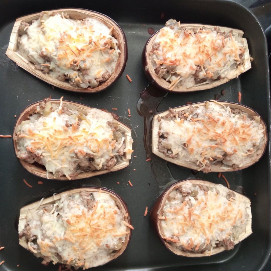 Berenjenas rellenas de carne Paso 5 Berenjenas rellenas de carne Paso 5