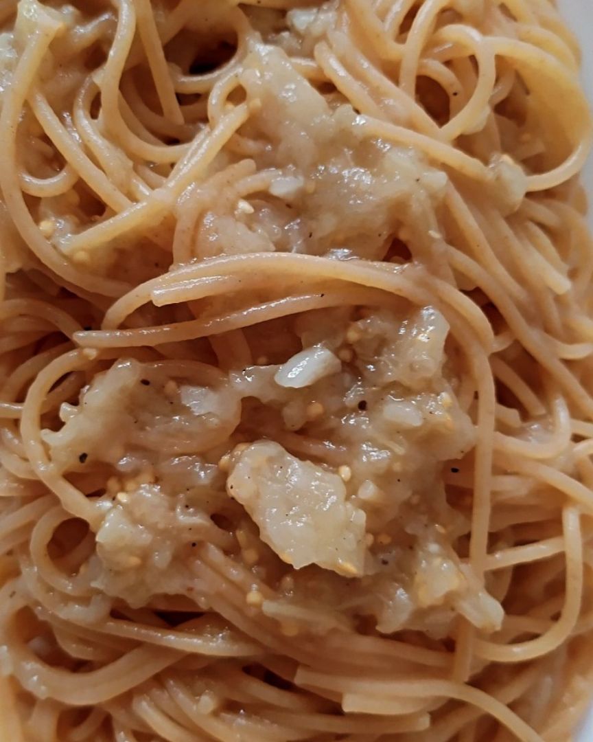 Pasta con crema de berenjenas Pasta con crema de berenjenas