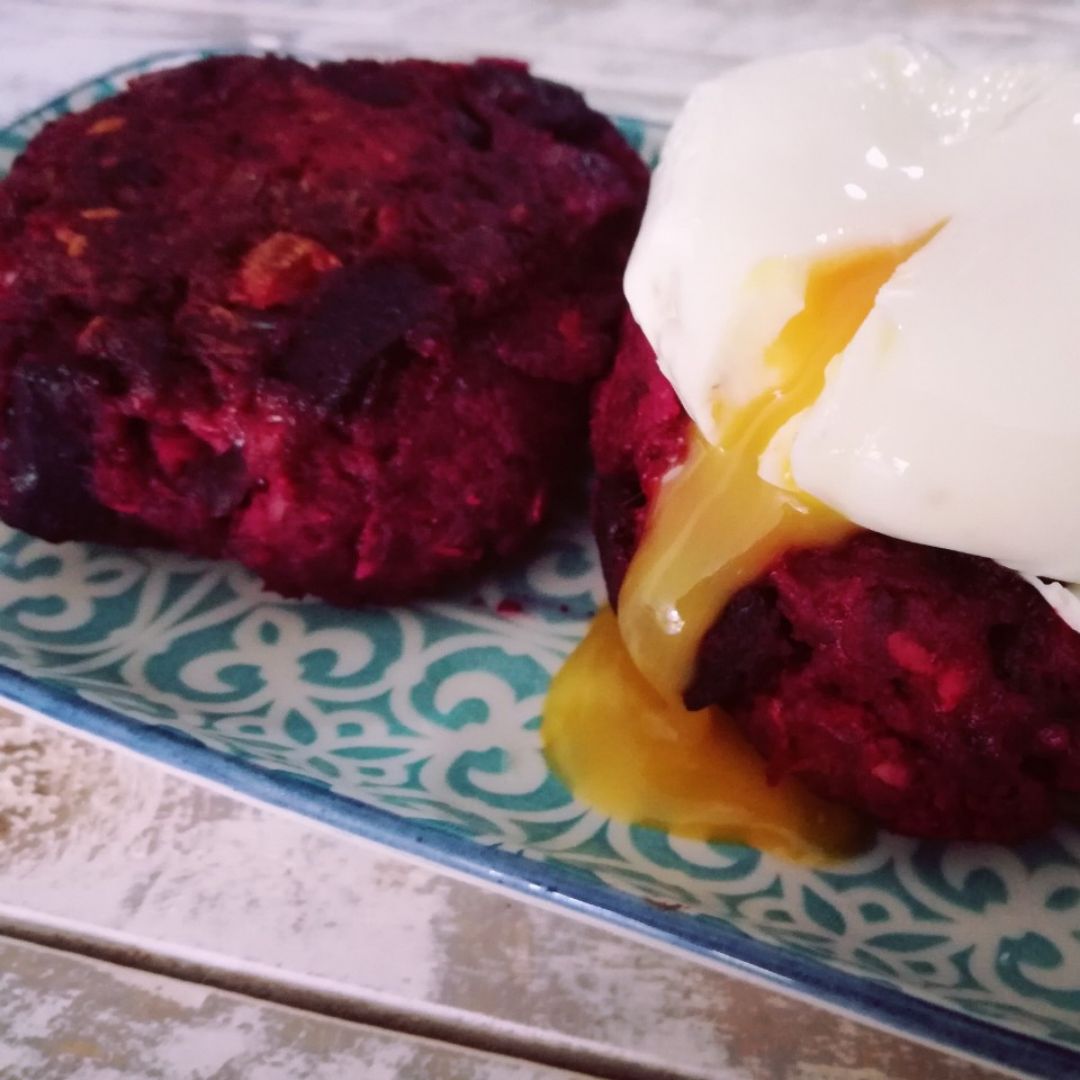 Hamburguesa de remolacha y alubias