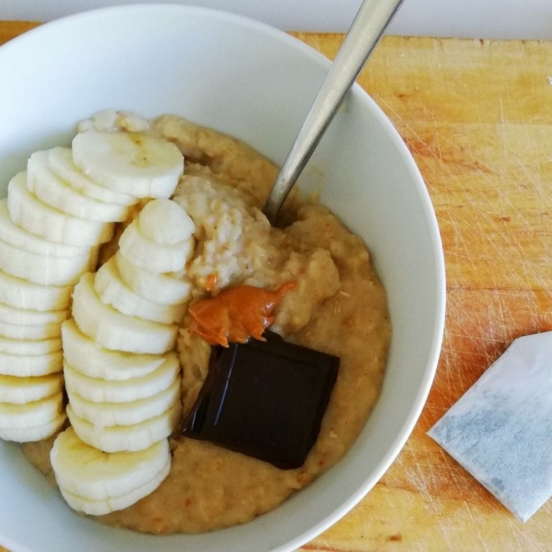 🥜🍫Porridge de crema de cacahuete y chocolate. 🍫🥜 🥜🍫Porridge de crema de cacahuete y chocolate. 🍫🥜