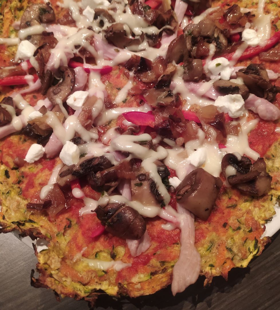 Pizza calabacin y zanahoria