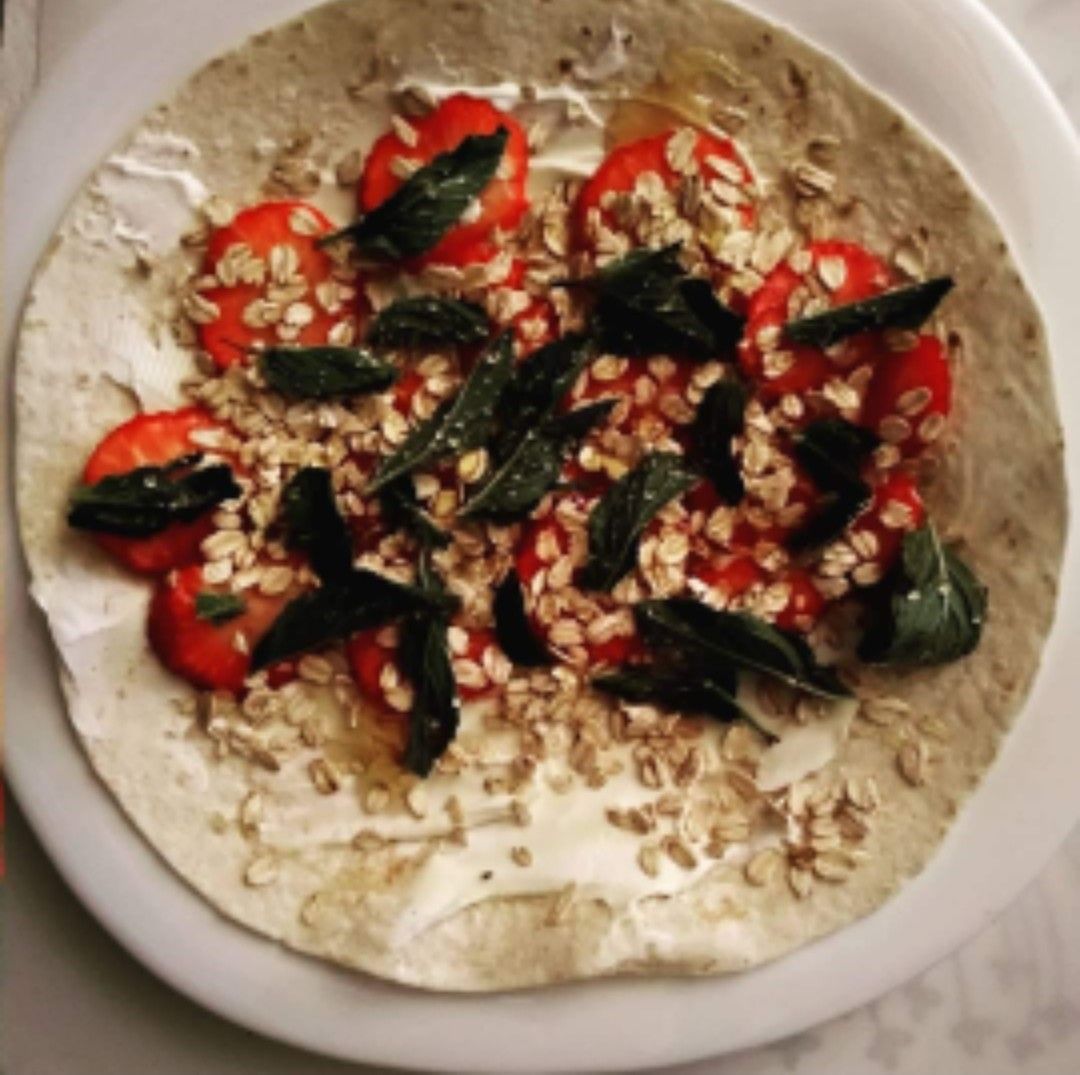 Wrap de fresas Paso 1