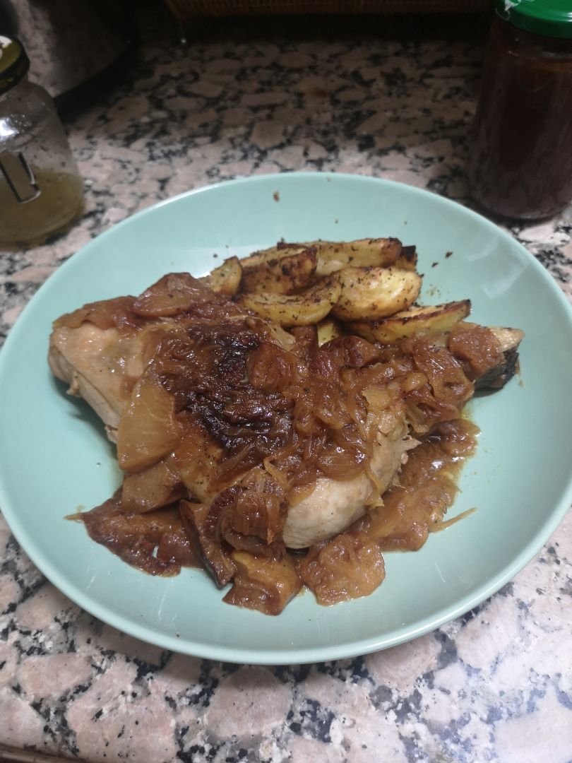 Pollo con manzana Pollo con manzana