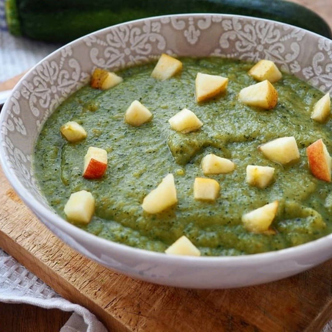 CREMA DE CALABACÍN Y MANZANA